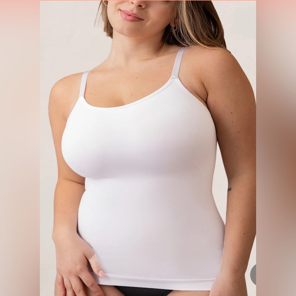Shapermint Essentials All Day Every Day Scoop Neck Cami White Medium NWT IN PKG